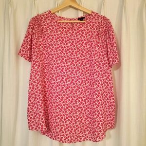 Ann Taylor Pink and White Blouse